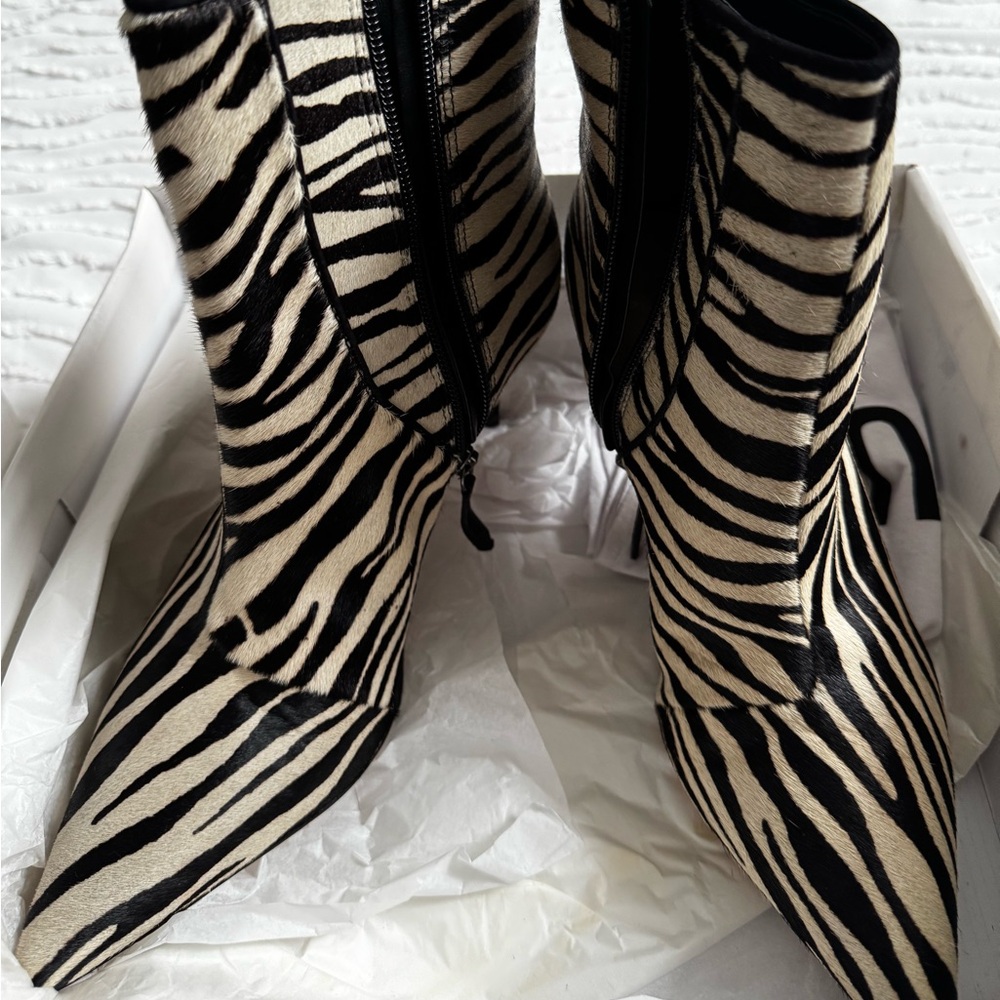 Schultz  Zebra  pony hair Women's Boots size 9.5